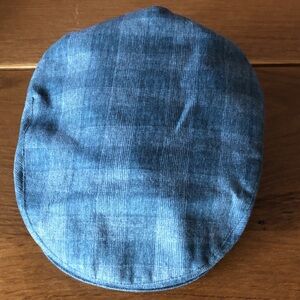 Bluish gray checker Brixton Fiddler flat cap